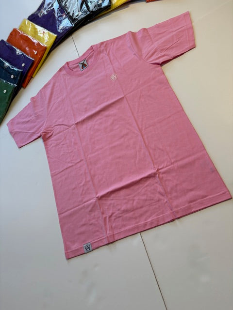 T-Shirt: Pink/White Logo Print