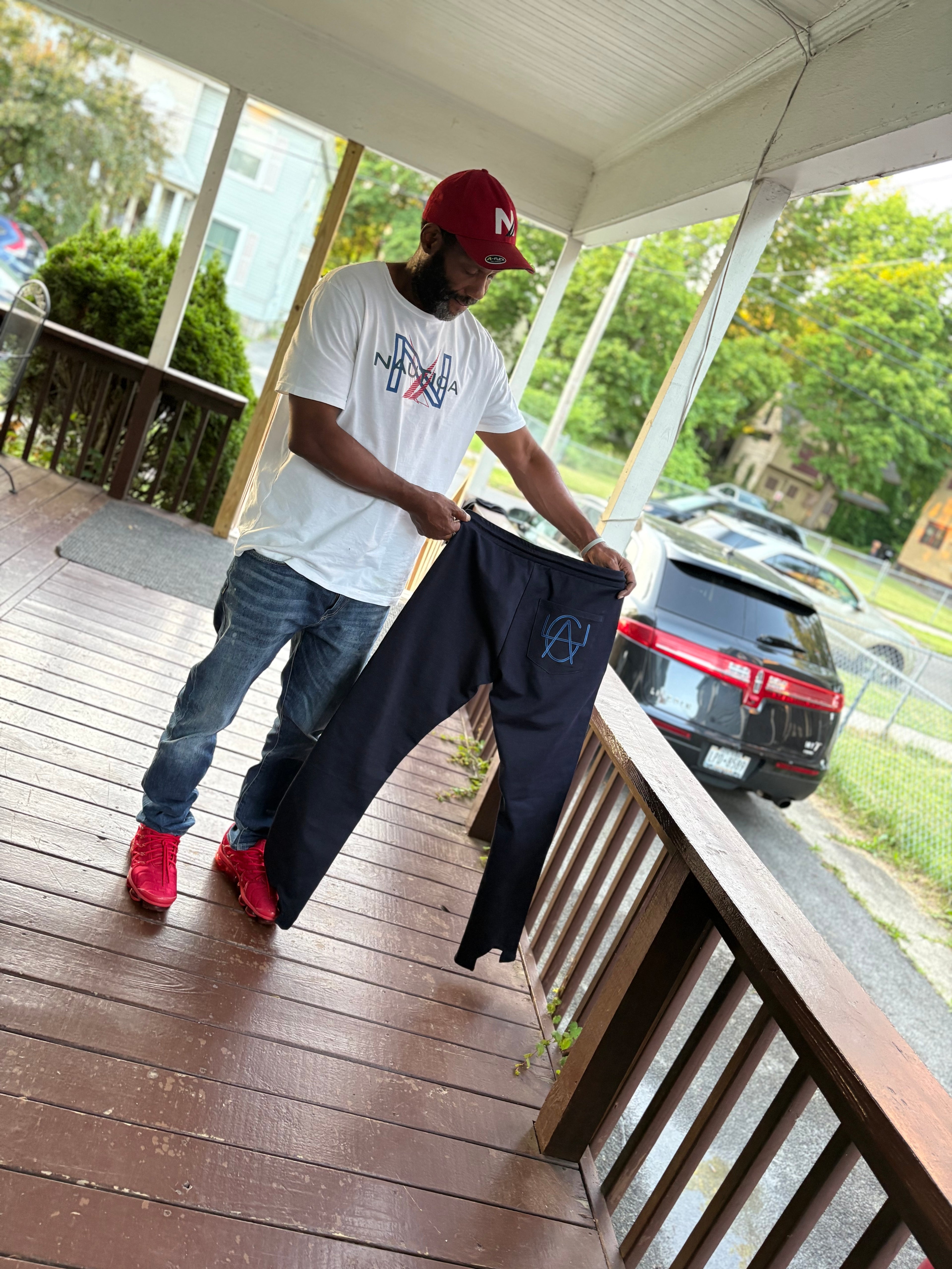 Sweatpants: Blue-SkyBlu-Logo