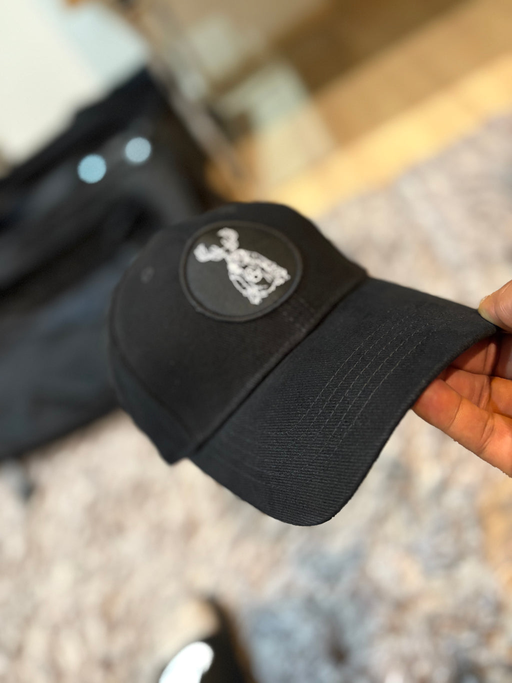 Dadhat: Black/White embroidered Logo