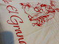 T-Shirt: White/Red Logo Print