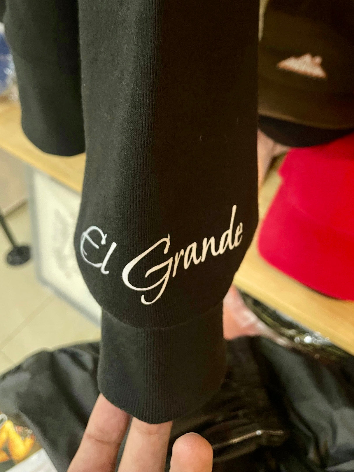Hoodie: Black/White Logo Print