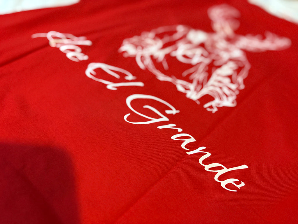 T-Shirt: Red/White Logo Print