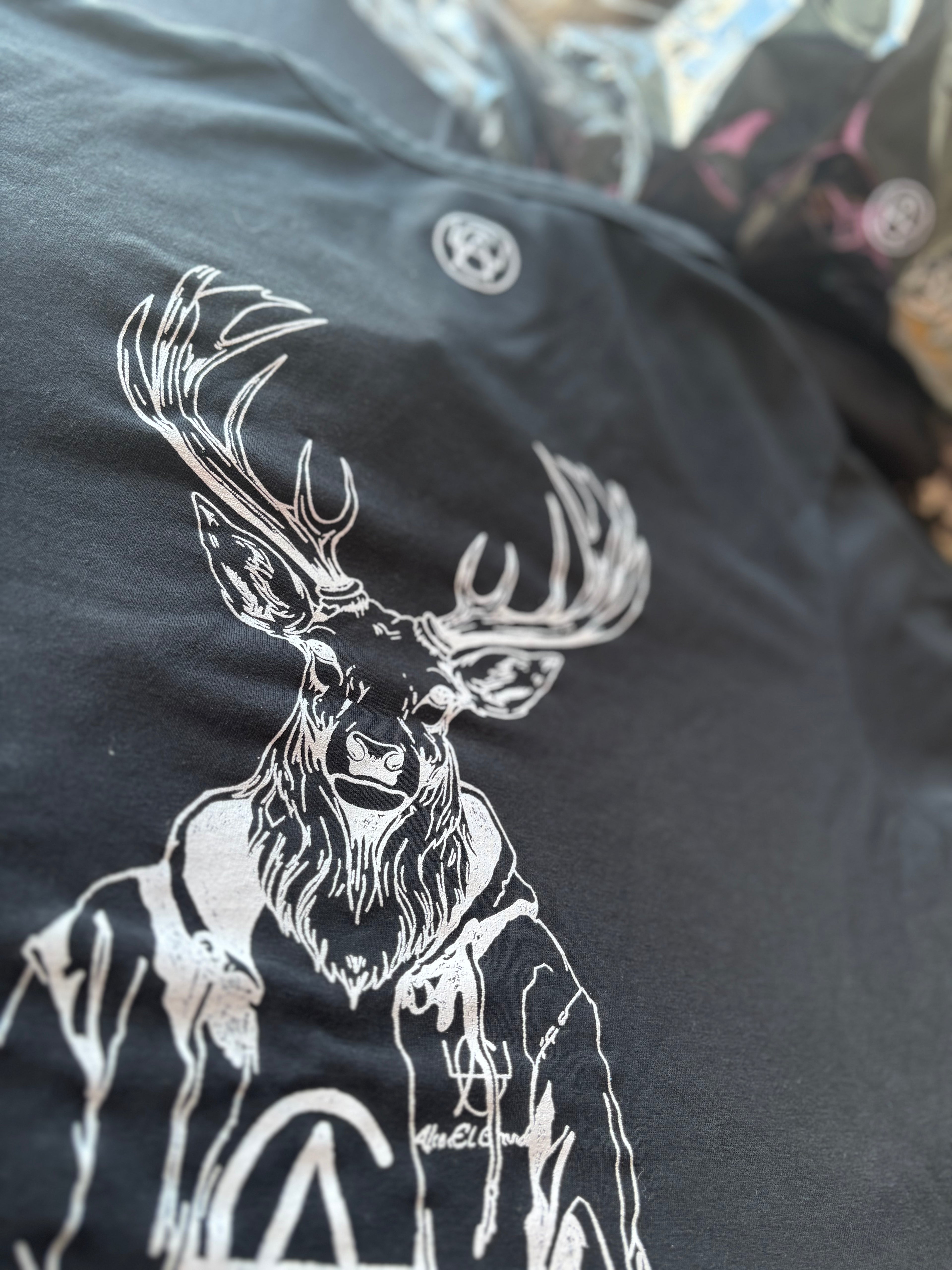 Women’s Tshirts Black/White logo Print