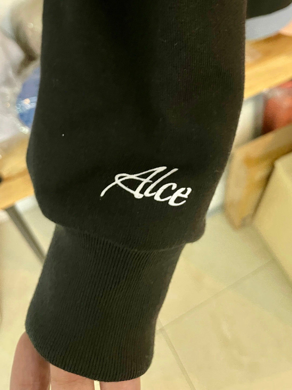 Hoodie: Black/White Logo Print