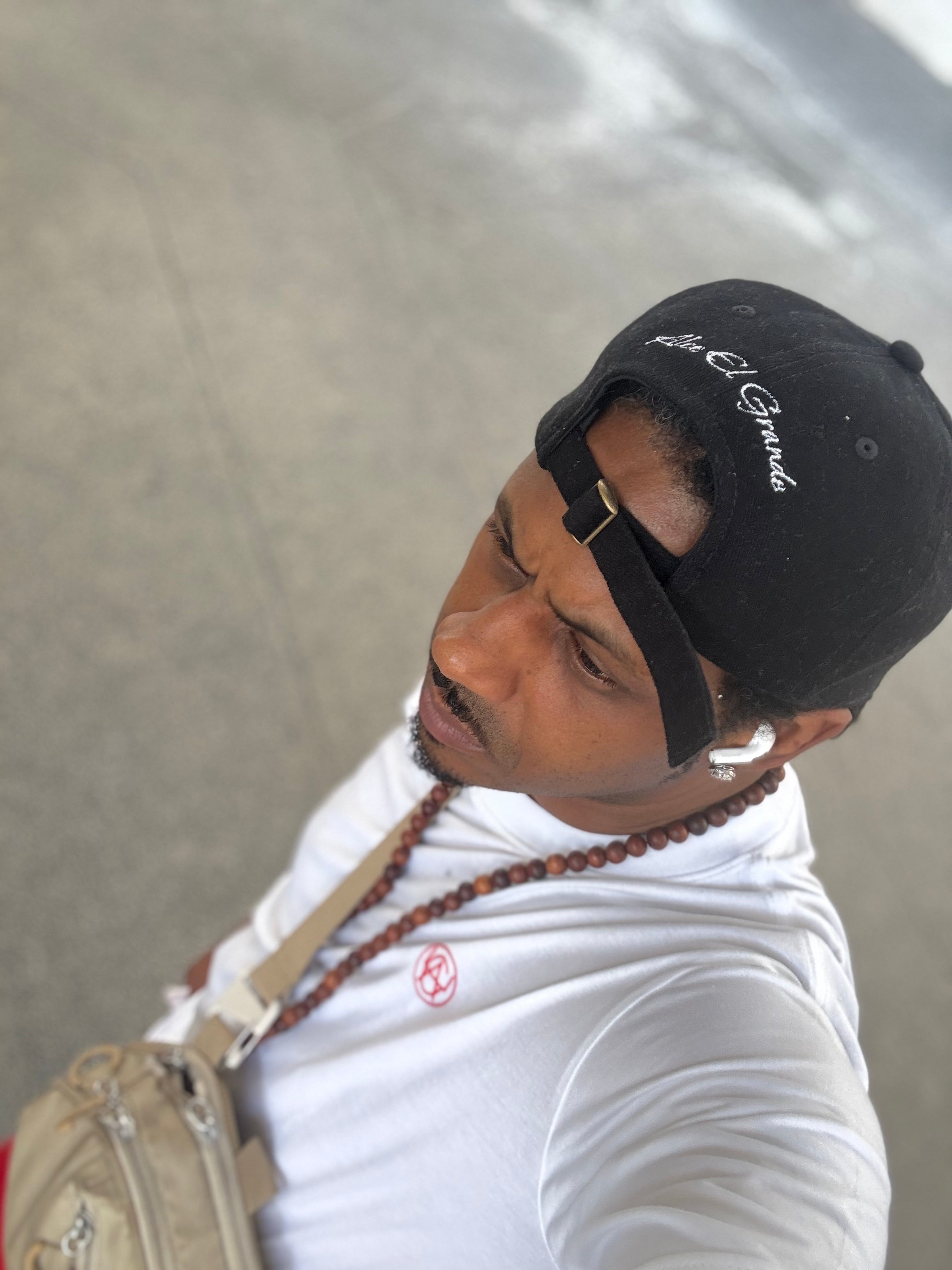 Dadhat: Black/White embroidered Logo
